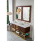 James Martin Columbia 59" Double Vanity Coffee Oak Radiant Gold with Glossy White Composite Top 388-V59D-CFO-RG-GW