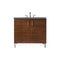 James Martin Metropolitan 36" Single Vanity American Walnut with 3 cm Cala Blue Quartz Top 850-V36-AWT-3CBL