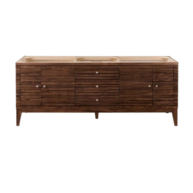 James Martin Linear 72" Single Vanity Mid Century Walnut 210-V72S-WLT