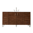 James Martin Metropolitan 60" Single Vanity American Walnut with 3 cm Classic White Quartz Top 850-V60S-AWT-3CLW