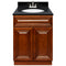 Brown Bathroom Vanity 24", Absolute Black Granite Top, Faucet LB5B AB254-24GN-5B