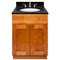 Brown Bathroom Vanity 24", Absolute Black Granite Top, Faucet LB4B AB258-24NP-4B