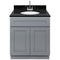 Cherry Bathroom Vanity 30", Absolute Black Granite Top, Faucet LB6B AB314-30CG-6B