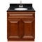 Brown Bathroom Vanity 30", Absolute Black Granite Top, Faucet LB6B AB314-30GN-6B