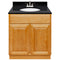 Brown Bathroom Vanity 30", Absolute Black Granite Top, Faucet LB5B AB314-30RC-5B