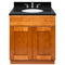 Brown Bathroom Vanity 30", Absolute Black Granite Top, Faucet LB4B AB318-30NP-4B