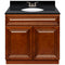 Brown Bathroom Vanity 36", Absolute Black Granite Top, Faucet LB3B AB374-36GN-3B