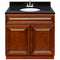 Brown Bathroom Vanity 36", Absolute Black Granite Top, Faucet LB5B AB374-36GN-5B