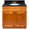 Brown Bathroom Vanity 36", Absolute Black Granite Top, Faucet LB3B AB374-36NP-3B