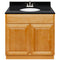 Brown Bathroom Vanity 36", Absolute Black Granite Top, Faucet LB5B AB374-36RC-5B