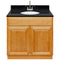 Brown Bathroom Vanity 36", Absolute Black Granite Top, Faucet LB6B AB374-36RC-6B