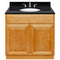 Brown Bathroom Vanity 36", Absolute Black Granite Top, Faucet LB4B AB378-36RC-4B