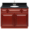 Cherry Bathroom Vanity 42", Absolute Black Granite Top, Faucet LB6B AB434-42CH-6B