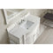 James Martin Brittany 46" Single Vanity Bright White with 3 cm Arctic Fall Solid Surface Top 650-V46R-BW-AF