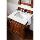 James Martin Brookfield 26" Warm Cherry Single Vanity with 3 cm Ethereal Noctis Quartz Top 147-114-V26-WCH-3ENC