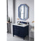 James Martin Brittany 36" Victory Blue Single Vanity with 3 cm Eternal Jasmine Pearl Quartz Top 650-V36-VBL-3EJP