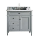 James Martin Brittany 36" Urban Gray Single Vanity with 3 cm Eternal Jasmine Pearl Quartz Top 650-V36-UGR-3EJP