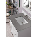 James Martin Palisades 30" Single Vanity Bright White with 3 cm Gray Expo Quartz Top 527-V30-BW-3GEX