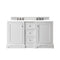 James Martin De Soto 60" Double Vanity Bright White with 3 cm Classic White Quartz Top 825-V60D-BW-3CLW