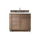 James Martin Bristol 36" Single Vanity Whitewashed Walnut with 3 cm Ethereal Noctis Quartz Top 157-V36-WW-3ENC