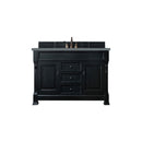 James Martin Brookfield 60" Antique Black Single Vanity with 3 cm Cala Blue Quartz Top 147-114-5331-3CBL