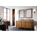 James Martin Brittany 72" Saddle Brown Double Vanity with 3 cm Classic White Quartz Top 650-V72-SBR-3CLW