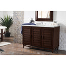 James Martin Portland 48" Single Vanity Burnished Mahogany with 3 cm Ethereal Noctis Quartz Top 620-V48-BNM-3ENC