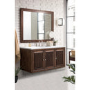 James Martin Athens 48" Single Vanity Cabinet Mid Century Acacia with 3 cm Classic White Quartz Top E645-V48-MCA-3CLW