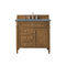 James Martin Brittany 36" Saddle Brown Single Vanity with 3 cm Cala Blue Quartz Top 650-V36-SBR-3CBL