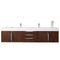 James Martin Mercer Island 72" Double Vanity Coffee Oak with Glossy White Composite Top 389-V72D-CFO-A-GW