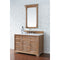 James Martin Savannah 48" Single Vanity Cabinet Driftwood with 3 cm Classic White Quartz Top 238-104-5211-3CLW