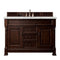 James Martin Brookfield 60" Burnished Mahogany Single Vanity with 3 cm Eternal Jasmine Pearl Quartz Top 147-114-5361-3EJP