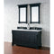 James Martin Brookfield 60" Antique Black Double Vanity with 3 cm Classic White Quartz Top 147-114-5631-3CLW