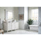 James Martin Brittany 60" Bright White Single Vanity with 3 cm Carrara Marble Top 650-V60S-BW-3CAR