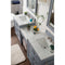 James Martin Copper Cove Encore 86" Double Vanity Set Silver Gray with Makeup Table 3 cm Carrara Marble Top 301-V86-SL-DU-3CAR