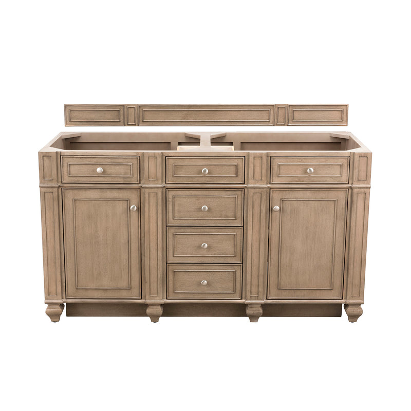 James Martin Bristol 60" Double Vanity White Washed Walnut 157-V60D-WW