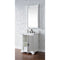 James Martin Providence 26" Single Vanity Cabinet Bright White with 3 cm Classic White Quartz Top 238-105-V26-BW-3CLW