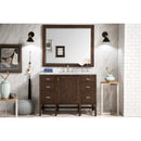 James Martin Addison 48" Single Vanity Cabinet Mid Century Acacia with 3 cm Ethereal Noctis Quartz Top E444-V48-MCA-3ENC