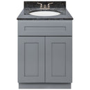 Cherry Bathroom Vanity 24", Blue Butterfly Granite Top, Faucet LB3B BB254-24CG-3B