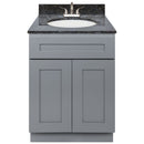 Cherry Bathroom Vanity 24", Blue Butterfly Granite Top, Faucet LB5B BB254-24CG-5B