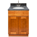 Brown Bathroom Vanity 24", Blue Butterfly Granite Top, Faucet LB6B BB254-24NP-6B