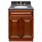 Brown Bathroom Vanity 24", Blue Butterfly Granite Top, Faucet LB4B BB258-24GN-4B