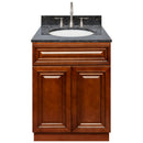 Brown Bathroom Vanity 24", Blue Butterfly Granite Top, Faucet LB7B BB258-24GN-7B