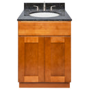 Brown Bathroom Vanity 24", Blue Butterfly Granite Top, Faucet LB4B BB258-24NP-4B