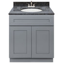 Cherry Bathroom Vanity 30", Blue Butterfly Granite Top, Faucet LB5B BB314-30CG-5B