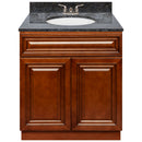 Brown Bathroom Vanity 30", Blue Butterfly Granite Top, Faucet LB3B BB314-30GN-3B