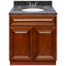 Brown Bathroom Vanity 30", Blue Butterfly Granite Top, Faucet LB3B BB314-30GN-3B