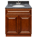 Brown Bathroom Vanity 30", Blue Butterfly Granite Top, Faucet LB5B BB314-30GN-5B