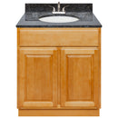 Brown Bathroom Vanity 30", Blue Butterfly Granite Top, Faucet LB5B BB314-30RC-5B