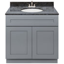 Cherry Bathroom Vanity 36", Blue Butterfly Granite Top, Faucet LB5B BB374-36CG-5B